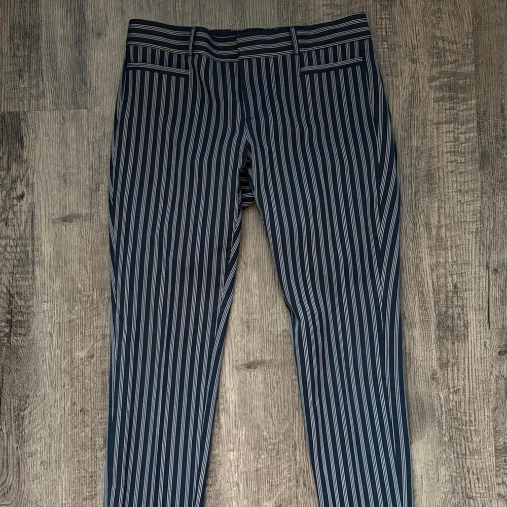 Banana Republic Striped Navy Pants - Size 2 - Picture 3 of 4
